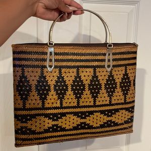 Woven rattan bag